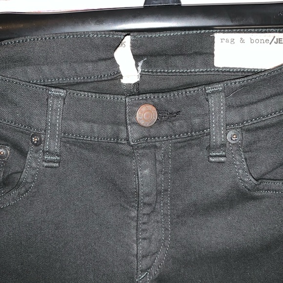 Rag & Bone Skinny Mid-rise Jean Black Size 26 - Picture 7 of 8